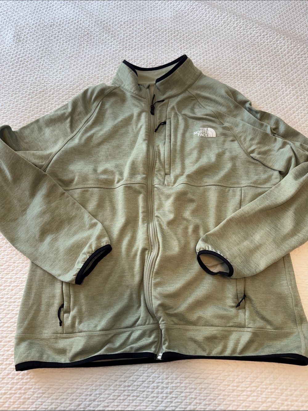 The North Face Men's Olive Green Performance Full-Zip Jacket